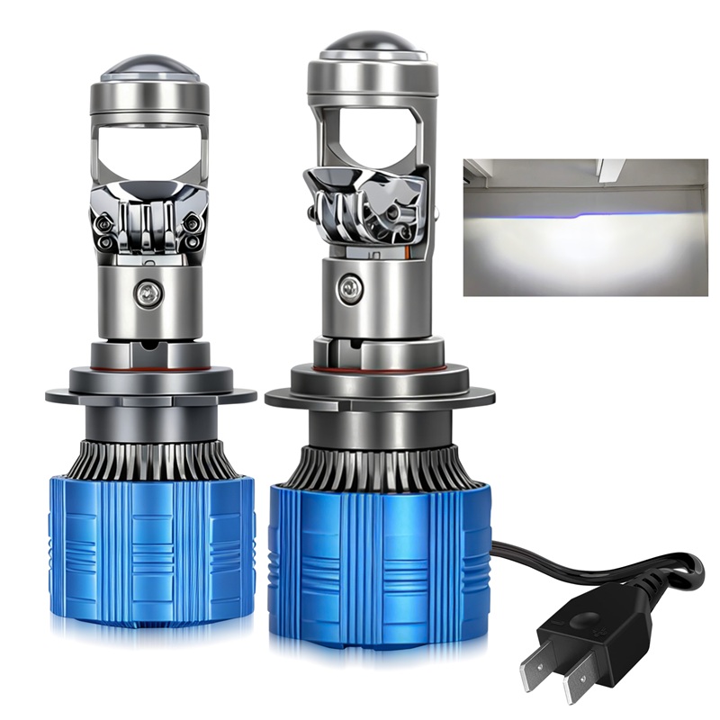 Universal Motorcycle Led Headlight Projector - 2 ampoules LED projecteur H7 pour