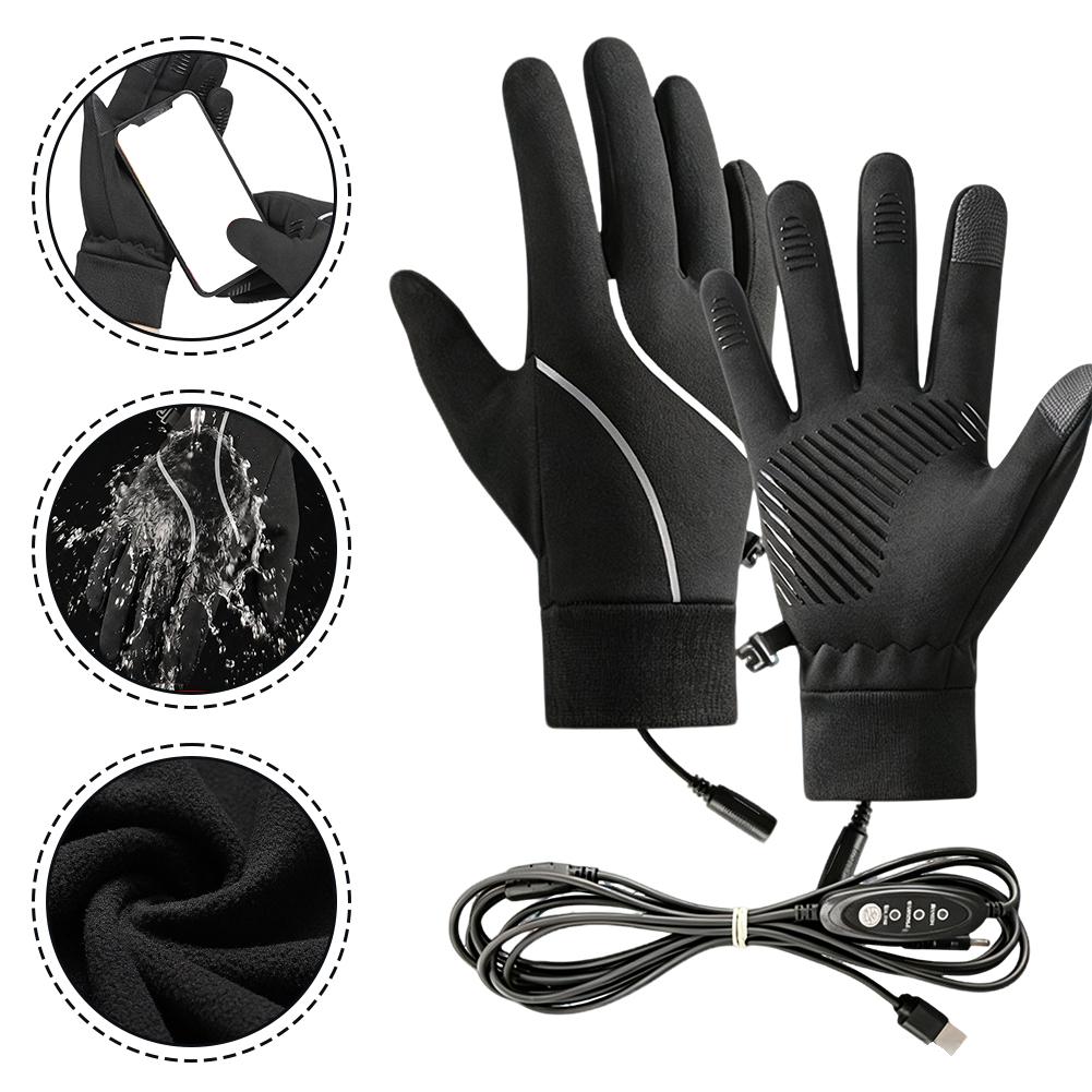 Riding Gear - Gants chauffants rechargeables, doublure polaire pour