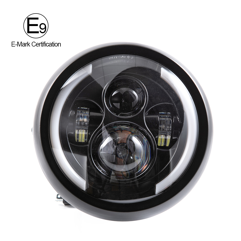 Universal Motorcycle Led Headlight Projector - Phare Led rond universel pour motos,