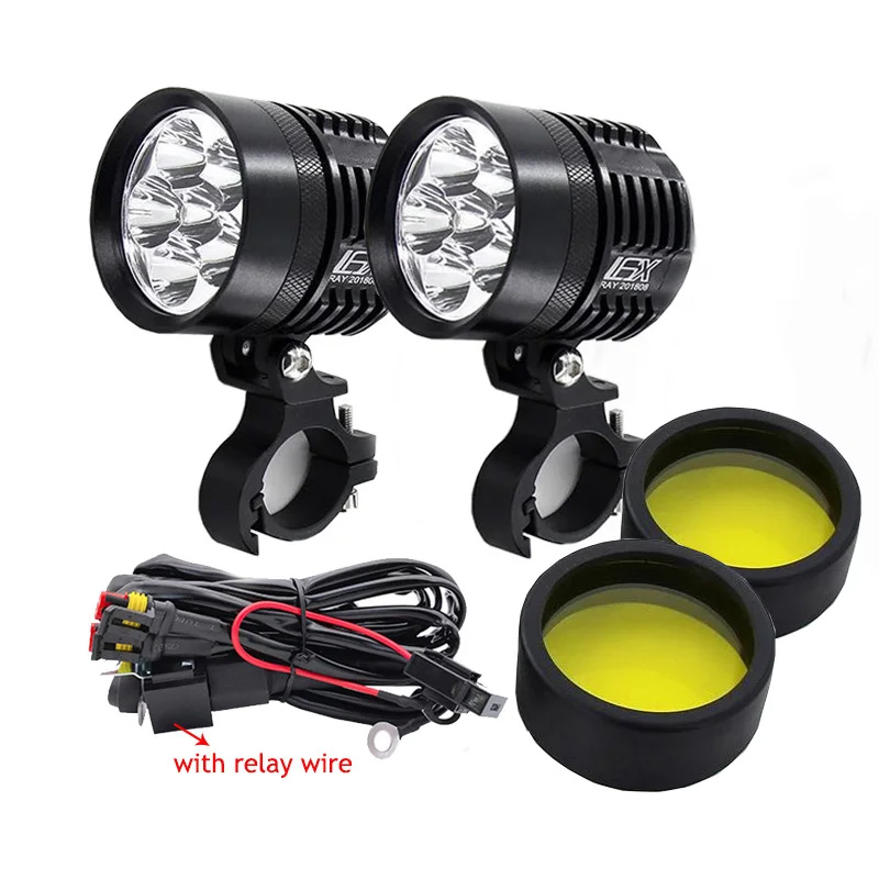 Phare de moto à LED bicolore,  - Universal Motorcycle Led Headlight Projector avis et prix