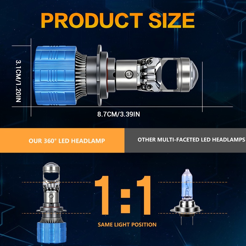 2 ampoules LED projecteur H7 p - Universal Motorcycle Led Headlight Projector avis et prix