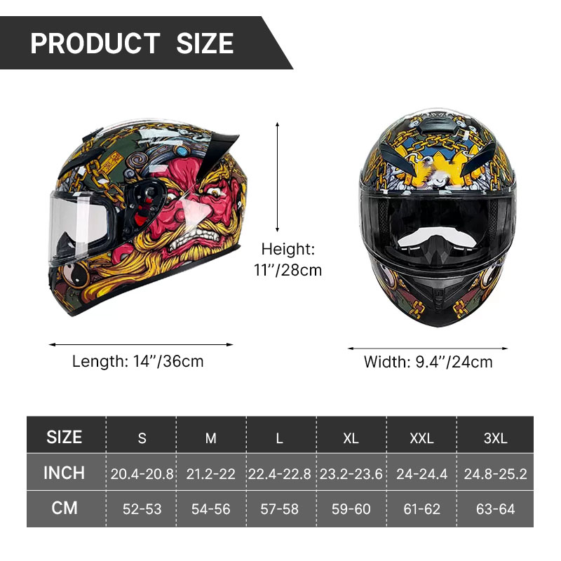 Casque de moto intégral à moti - Full Face Motorcycle Helmet With Bluetooth avis et prix