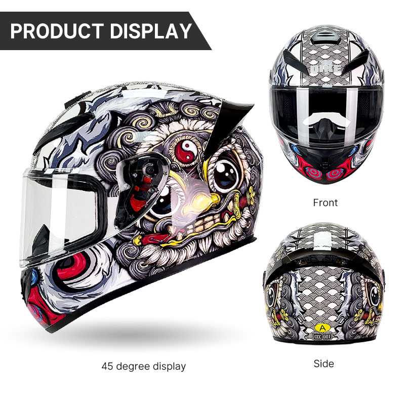 Casque de moto intégral à moti - Full Face Motorcycle Helmet With Bluetooth avis et prix