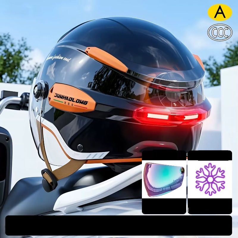Casque de moto vintage d'été r - Dual Visor Motorcycle Racing Helmet avis et prix