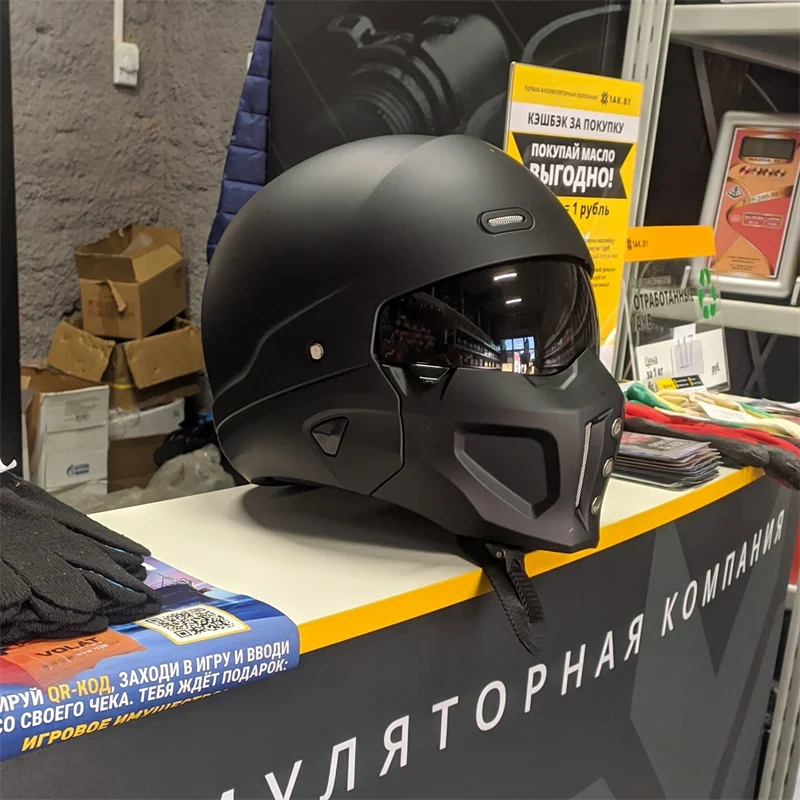 Casque de moto rétro Scorpion  - Full Face Motorcycle Helmet With Bluetooth avis et prix