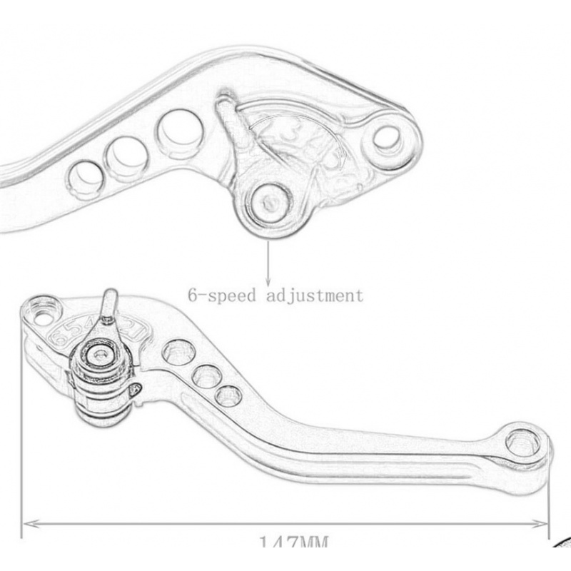 Levier de frein et d’embrayage - Cnc Aluminum Adjustable Brake Clutch Levers avis et prix